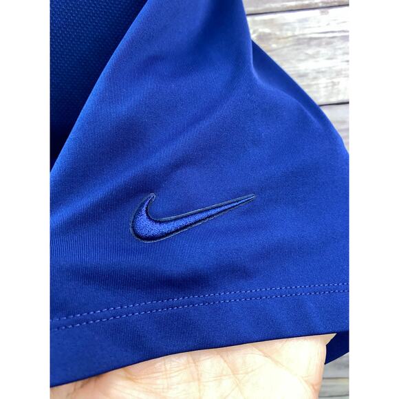 Nike Mens Polo Shirt Size XL Blue Dri-Fit Standard Fit Striped - Picture 10 of 11